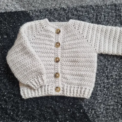 Crochet Cardigan - Floral Initial